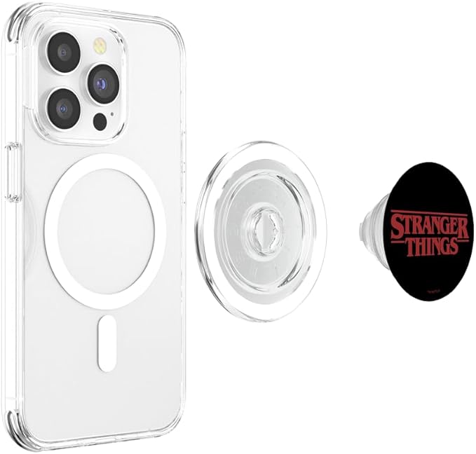 Stranger Things Basic Text Logo PopSockets PopGrip for MagSafe