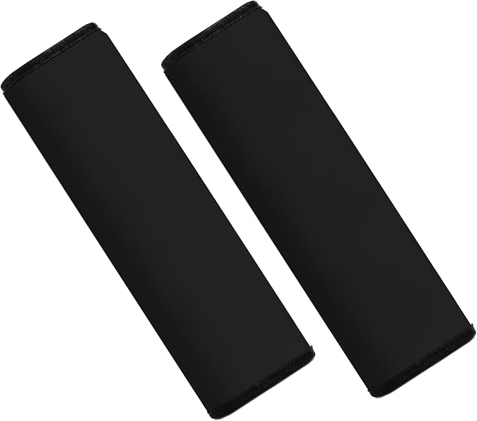 Car Seat Belt Pad Cover, 2-Pack Soft Car Safety Seat Belt Strap Shoulder Pad for Adults and Children, Suitable for Car Seat Belt, Backpack, Shoulder Bag(Black)