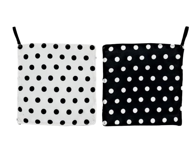 Original Baby Paper - Crinkle Teether and Sensory Toy for Babies and Infants | White Black Dot | Non-Toxic, Washable | Great for Baby Showers