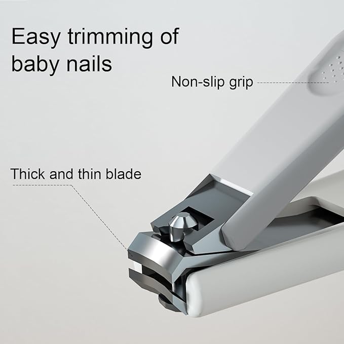 Baby Nail Kit, 4-in-1 Newborn Baby Nail Kit with Safety Lock,and Baby Manicure Kit and Pedicure Care Kit for Newborn,Toddler,Infant,Baby Nail Clippers,Baby Scissors,Tweezers,Nail File