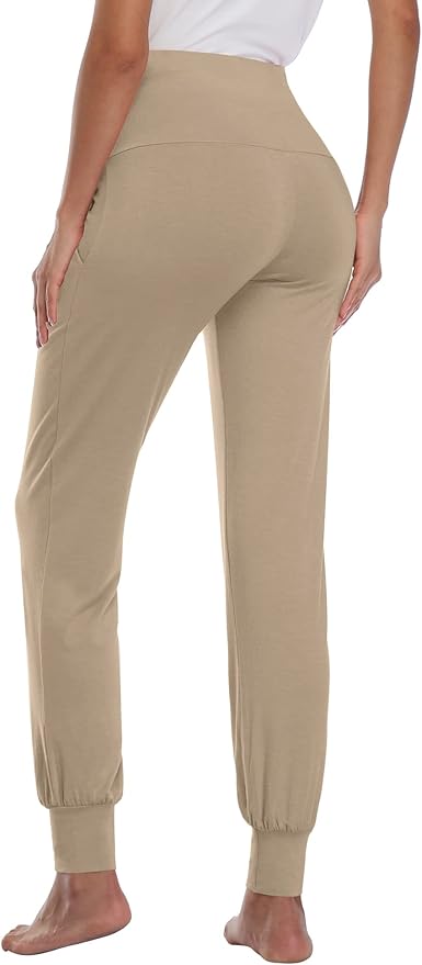 AMPOSH Women's Maternity Pants Stretchy Lounge Workout Sweatpants Casual Loose Comfy Pregnancy Joggers with Pockets