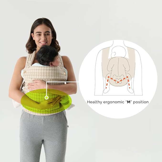 Ergonomic Baby Carrier Newborn to Toddler, Lightweight & Breathable Cotton Infant Carrier for Hands Free Comfort (Houndstooth)