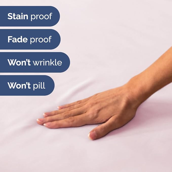 RV Short Queen Sheet Set 60 X 75 - 4 Piece RV Short Queen Bed Sheets - Soft, Breathable & Cooling - Designed for Bunks, Trailers & Campers - Fits 8” to 12" Mattress - Luxury Bedding - Lavender Pink