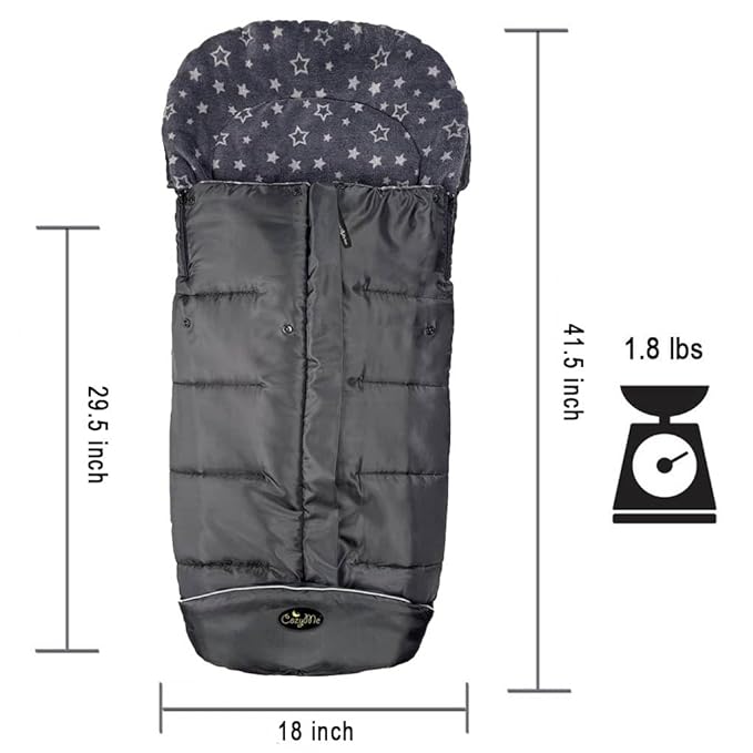 CozyMe Stroller Footmuff, Winter Stroller Cover for Toddler, Easy Temperature Reguration Stroller Bunting Bag for Baby, Waterproof Stroller Blanket Evolution for Cold Weather Child, 6M-4T