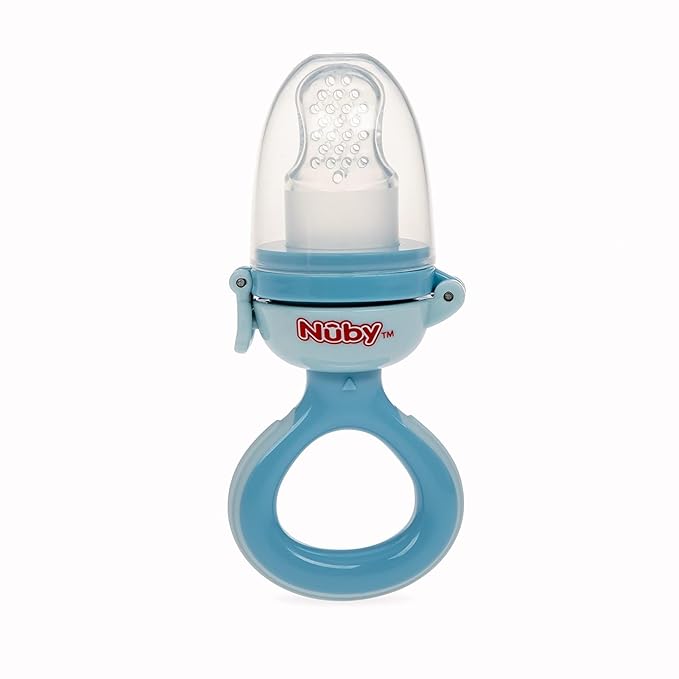 1 Pack Nuby Twist N' Feed Infant First Foods Feeder with Hygienic Cover: 10M+, Colors May Vary, Pack of 1