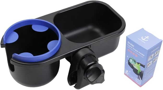 Universal Snack Tray for Stroller with Stroller Cup Holder, Universal Stroller Snack Tray with Cup Holder, Stroller Tray Attachment and Stroller Accessories