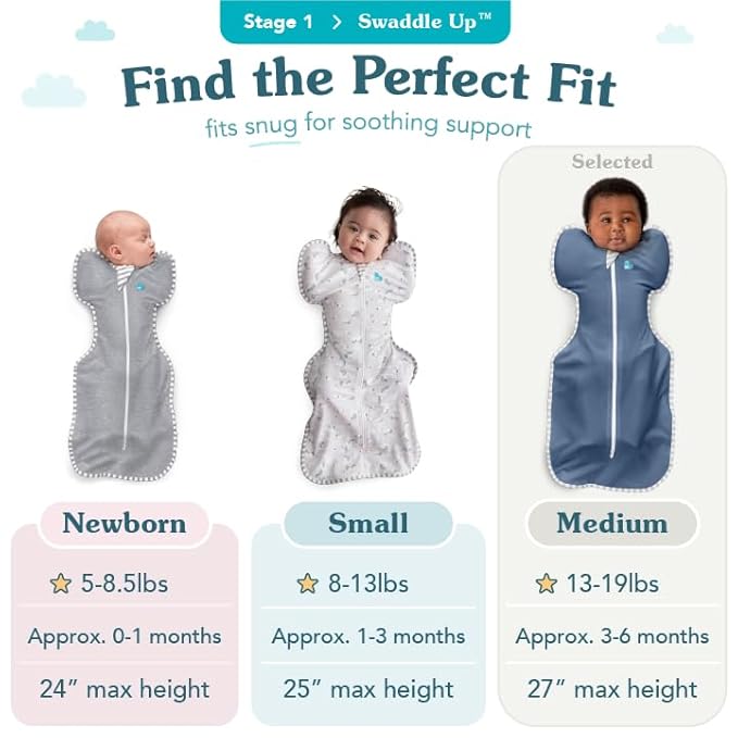 Love to Dream Swaddle UP Self-Soothing Sleep Sack 13-19 lbs., Dramatically Better Sleep, Snug Fit Calms Startle Reflex, 1.0 TOG, Dusty Pink, Medium (Pack of 2)