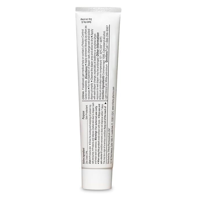 Globe (3 Pack) Zinc Oxide 20% Skin Protectant Barrier Ointment 2 oz Relieves, Treats and Prevents Minor Skin Irritations due to Diaper Rash. Helps Seal Out Wetness. Protects Chafed Skin.