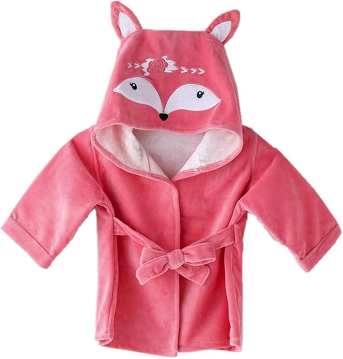 Baby Girl Bathrobes Wash Waddle Cute Hooded Robe Girls Bath Robe Towel Soft Cotton Ultra Absorbent