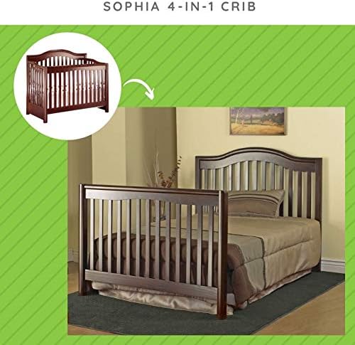 Full-Size Conversion Kit Bed Rails for Sorelle Convertible Cribs - Solid Wood Rail - Toddler and Adult Bed Rail for Full-Size Beds - Essential Nursery & Baby Furniture (Model #215, Merlot)