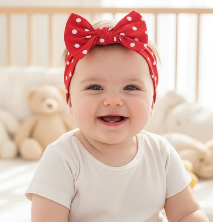 Baby Girl Headbands-Infant,Toddler Cotton Handmade Hairbands with Bows Child Hair Accessories