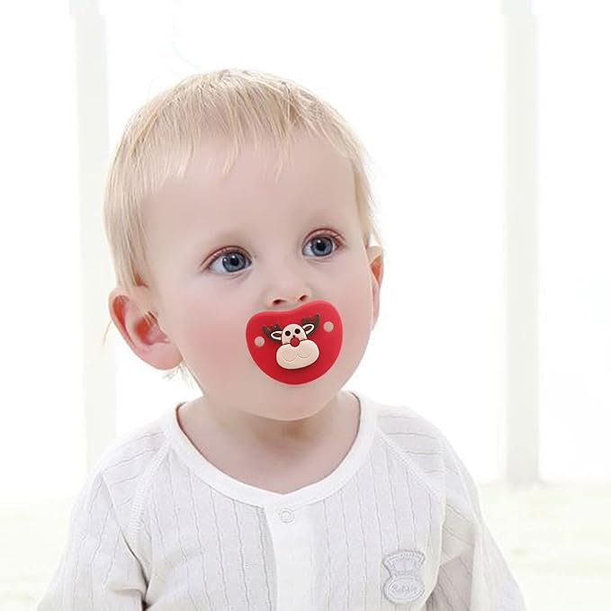 Funny Baby Pacifiers,Kissable Mustache Pacifiers, Toddlers Cutes Pacifiers, BPA Free