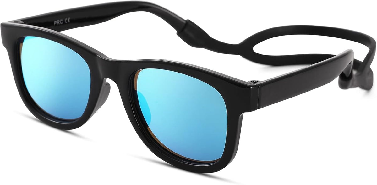 COASION Bendable Flexible Polarized Newborn Baby Sunglasses with Silicon Strap for Infant Boys Girls Age 0-12 Months CA9042
