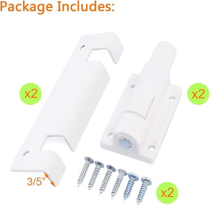 Patio Sliding Door Security Foot Lock Kick Lock, Fits on Top Rail-Childproof Patio Door Guardian-or Bottom Rail-Foot Operated-Keep Your Family Safe and Secure (2 Set)