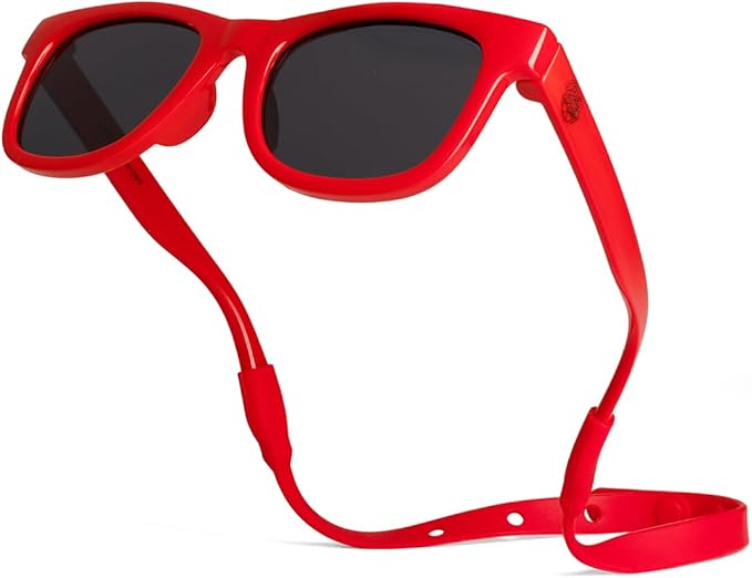 Polarized Baby Sunglasses With Strap - Unbreakable Flexible Infant Sunglasses For Toddlers Newborns 0-24 Months