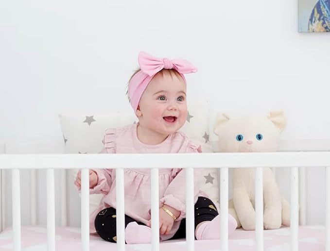 Baby Girl Headbands-Infant,Toddler Cotton Handmade Hairbands with Bows Child Hair Accessories