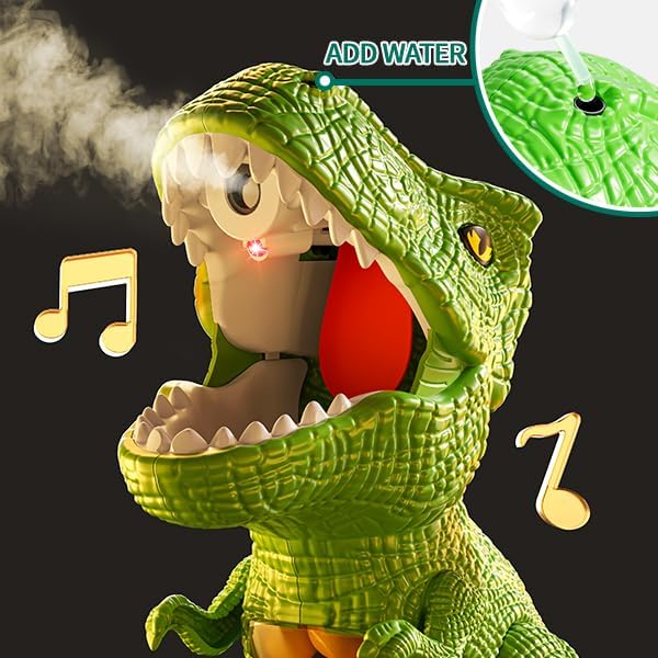 Dinosaur Shooting Boy Toys for Kids Age 3 4 5 6 7 8 - Moveable Shooting Game with Scoreboard, Light and Sound, 12 Foam Balls, Boy Toddler Toys 5-7 6-8 8-10, Competition Game Gifts (Green)