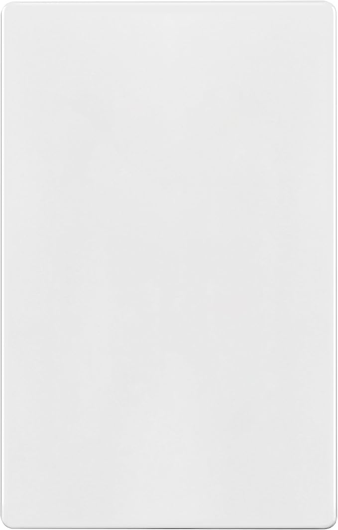 TG Screwless Blank Wall Plate, Child Safe Blank Device Outlet Cover, Standard Size, 1-Gang 4.68" x 2.93", Polycarbonate Thermoplastic, UL Listed, SP-B1-W, Glossy, White