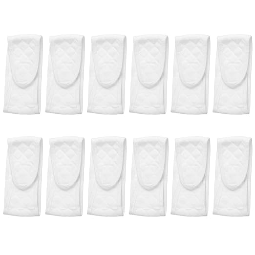 Healifty Baby Belly Belt 12-Pack Cotton Newborn Navel Protector Soft Infant Belly Bands for Abdominal Warmth and Comfort 16.53X3.54X0.07In