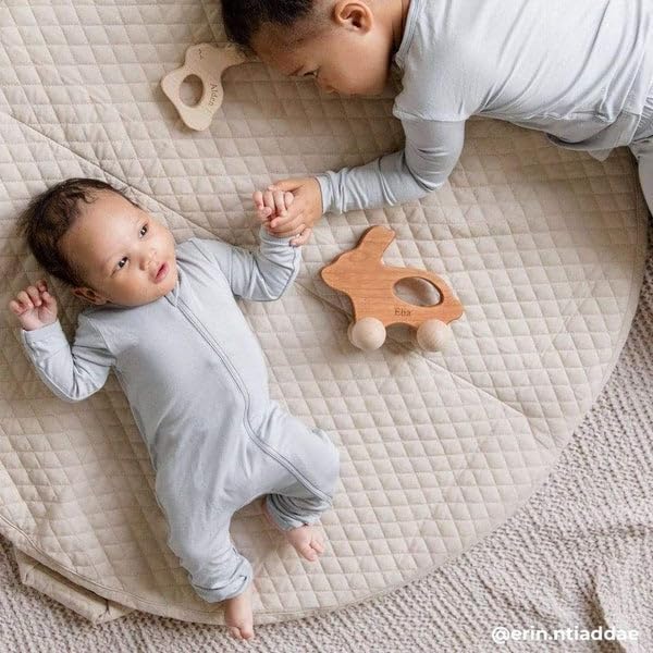 KYTE BABY Soft Bamboo Rayon Rompers, Zipper Closure, 0-24 Months (Newborn, Storm)