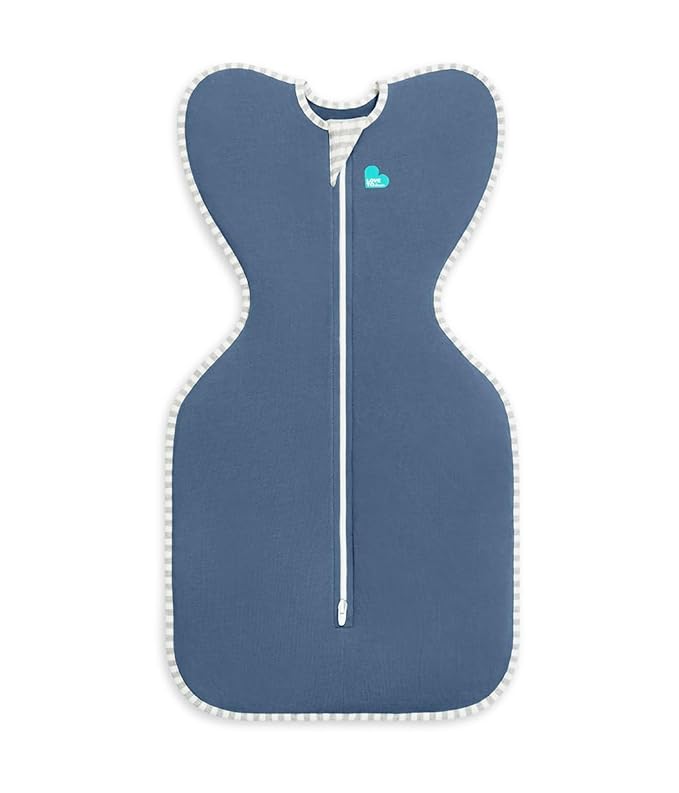 Love to Dream Swaddle UP, Baby Sleep Sack, Self-Soothing Swaddles for Newborns, Get Longer Sleep, Snug Fit Helps Calm Startle Reflex, New Born Essentials for Baby, 1.0 TOG, 13-19 lbs, Denim