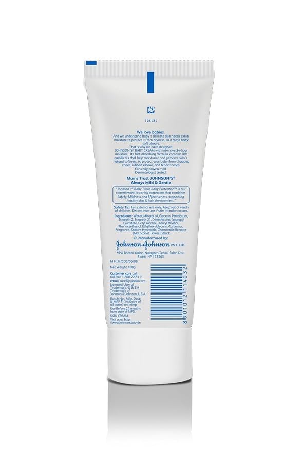 Johnson's Baby Cream | 100 gram (3.53 Ounce) | Pack of 1