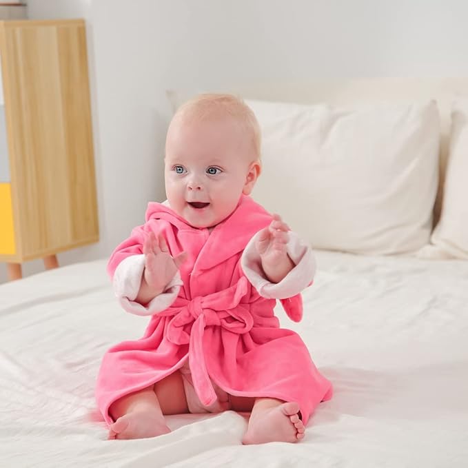 Baby Girl Bathrobes Wash Waddle Cute Hooded Robe Girls Bath Robe Towel Soft Cotton Ultra Absorbent