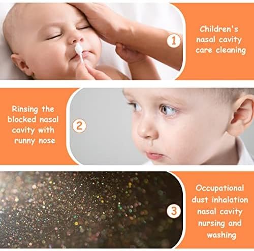 Vicloon Baby Nasal Irrigator, 6PCS Nasal Syringe for Baby, Syringe Nasal Irrigator with Cleanable and Reusable Silicone Nasal Suction Tip forIrrigation, Nasal Spray, Nasal Hygiene（Color）