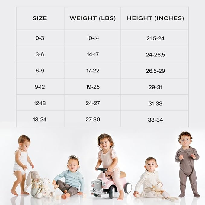 MON CHOU 100% Organic Pima Cotton Baby Pajamas | 2-Way Zipper, Convertible Footie & Mittens | Unisex - Sizes 0–18 Months