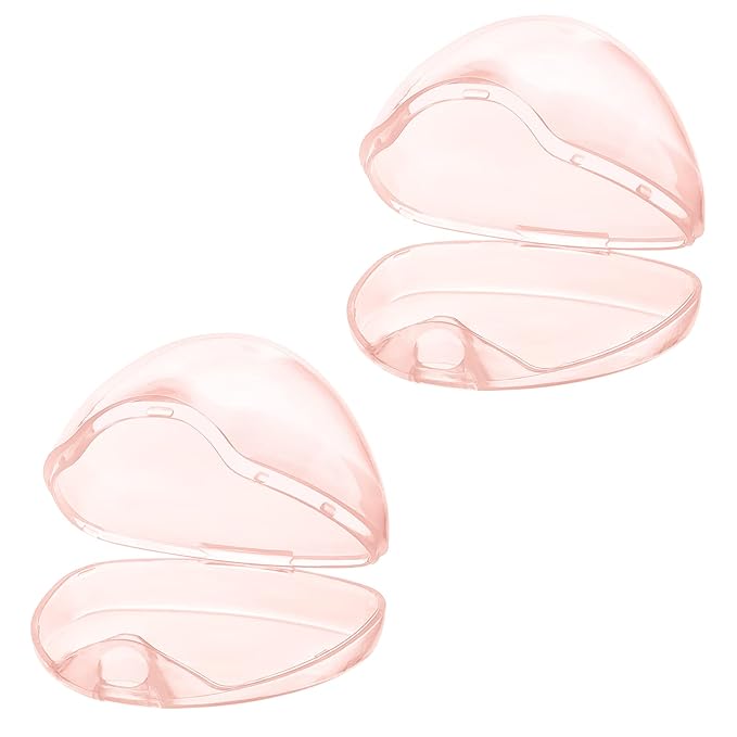 Accmor Pacifier Case, Pacifier Holder Case, Pacifier Container for Travel, BPA Free,Transparent Pink, 2 Pack