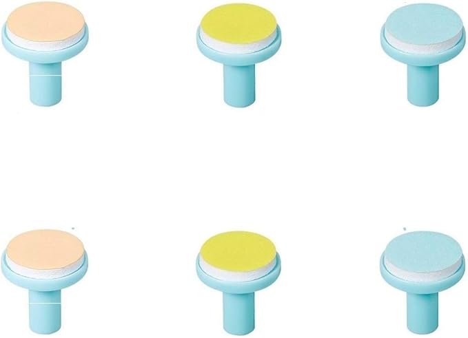Baby Electric Nail File Replacement Pads Refills - Jaybva 6PCS Replacement Grinding Heads Polish Disc for Standard Nail Trimmer Clippers and Cutter Kit Blue