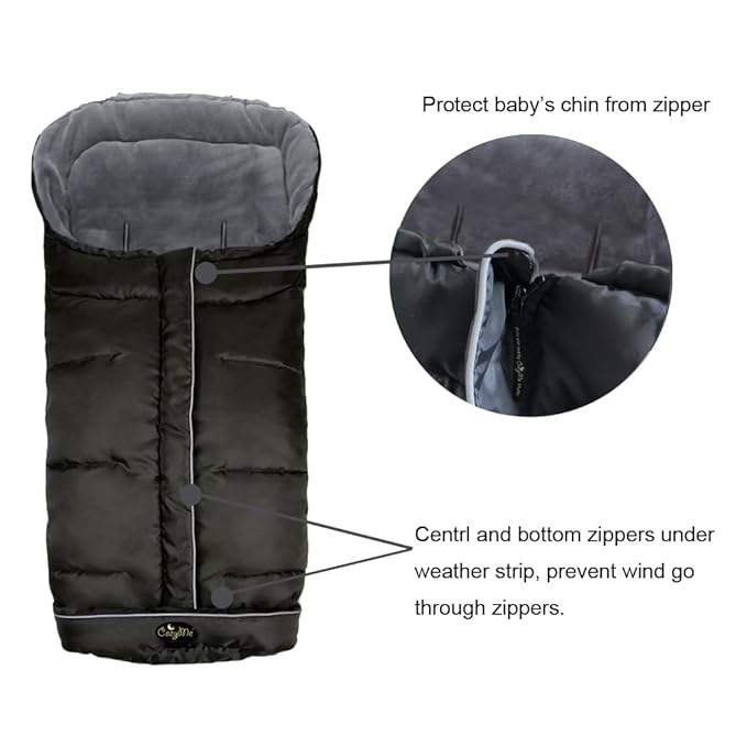 CozyMe Stroller Footmuff for Toddler, Stroller Blanket Evelution, Winter Baby Universal Stroller Bunting Bag, Warm Bunting Bag, Bottom Opens for Multi-Use,6-36M