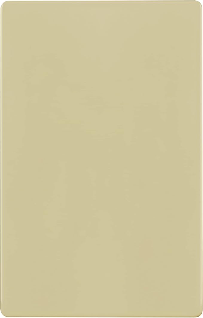 ENERLITES Screwless Blank Wall Plate, Child Safe Blank Device Outlet Cover, Standard Size, 1-Gang 4.68" x 2.93", Polycarbonate Thermoplastic, UL Listed, SI8801-I, Glossy, Ivory