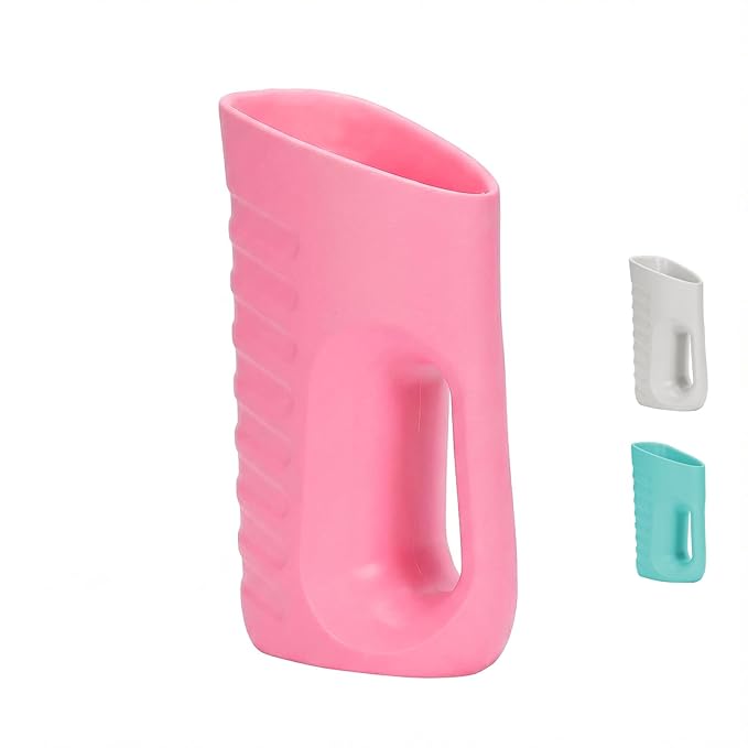 Babylush Baby Bath Rinse & Shower Cup, 1000ml EVA Foam Pitcher for Toddlers (Pink)