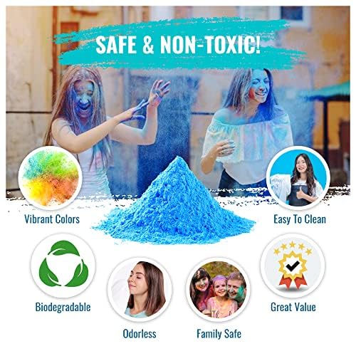 Color Blaze Baby Gender Reveal Color Powder Packets - 75 g Each - 5 of Each Colored Powder - Pink & Blue - For Car & Motorcycle Burnout, Toss, Photoshoot, Party & Festival - Combo Pack of 10