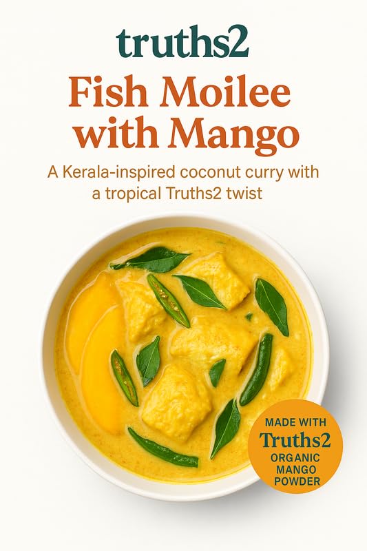 Truths2 Organic Freeze-Dried Mango Food Powder, Stage 1 Baby Puree Mix for Infants & Toddlers, Organic Fruit Powder for Family Meals & First Solid Food