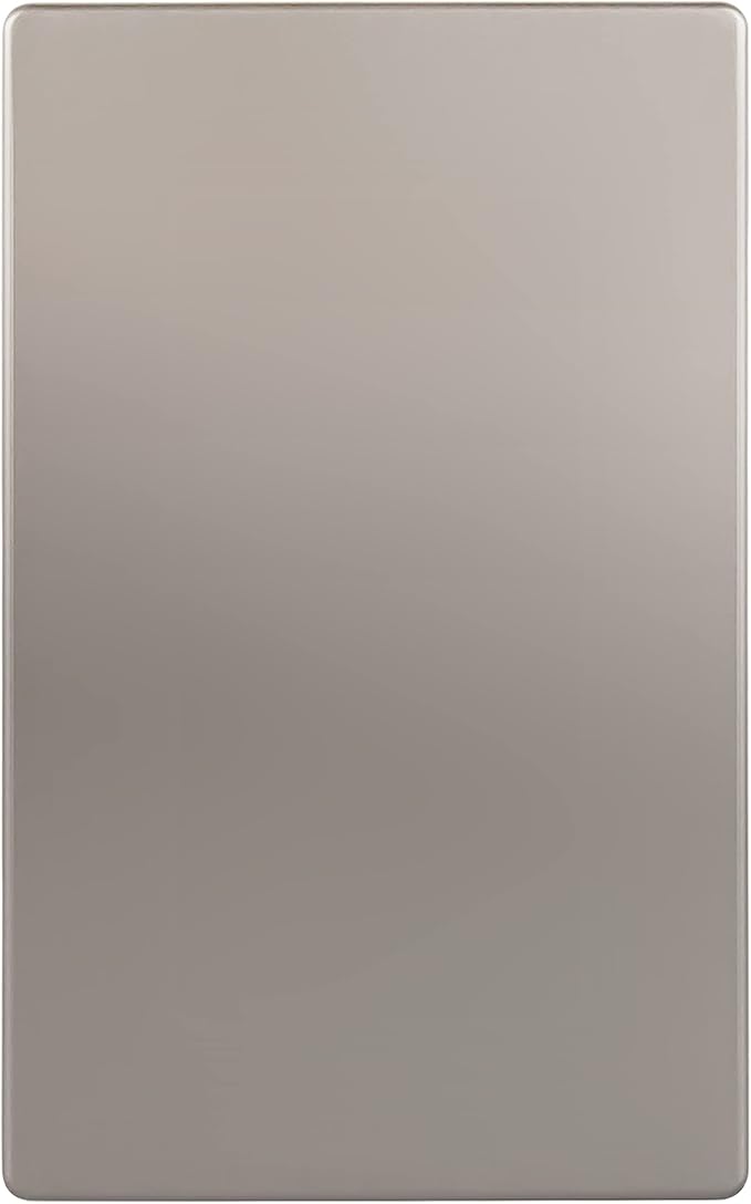 ENERLITES Screwless Blank Wall Plate, Child Safe Blank Device Outlet Cover, Standard Size, 1-Gang 4.68" x 2.93", Polycarbonate Thermoplastic, UL Listed, SI8801-NK, Nickel