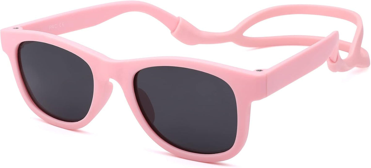 COASION Bendable Flexible Polarized Newborn Baby Sunglasses with Silicon Strap for Infant Boys Girls Age 0-12 Months CA9042