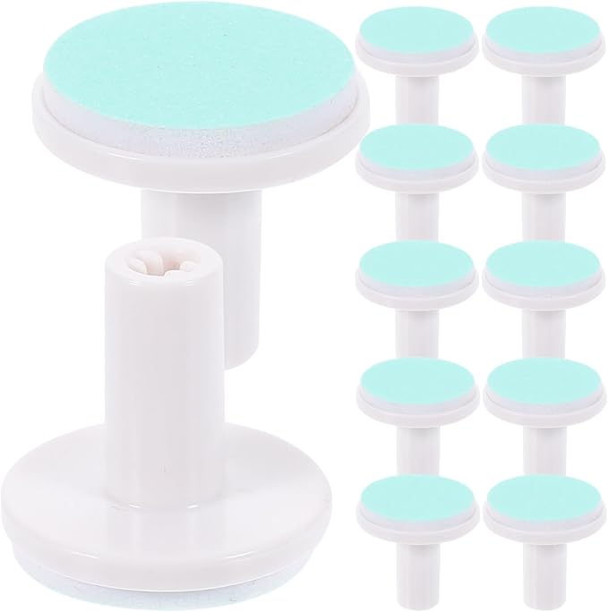 Didiseaon Baby Nail File Pads, 12pcs Nail Trimmer Replacement Pads Electric Grinding Heads Polish Disc for Infants Over 12 Months Green