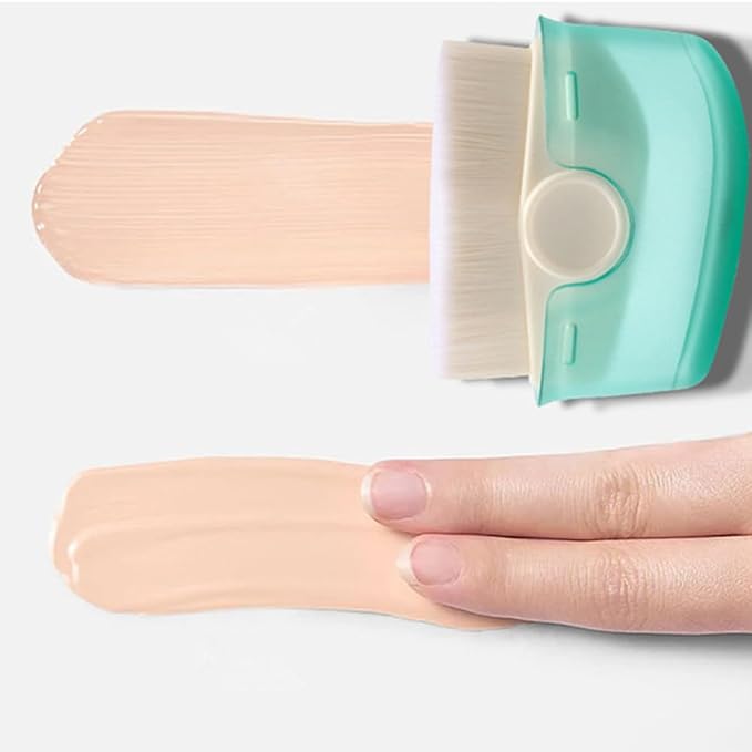 2 Pack Sunscreen Applicator for Kids, Sunscreen Brush Sunblock Brush Sun Lotion Applicator Makeup Brushes with Protective Caps