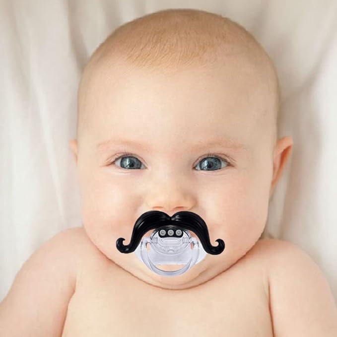 Mustache Pcifiers for Babies 0-6 Months, Newborn Mustache Pacifier,Pacifier with MustacheTeeth Binky,Gift Pacifiers for Boys and Girls (Colors-03)