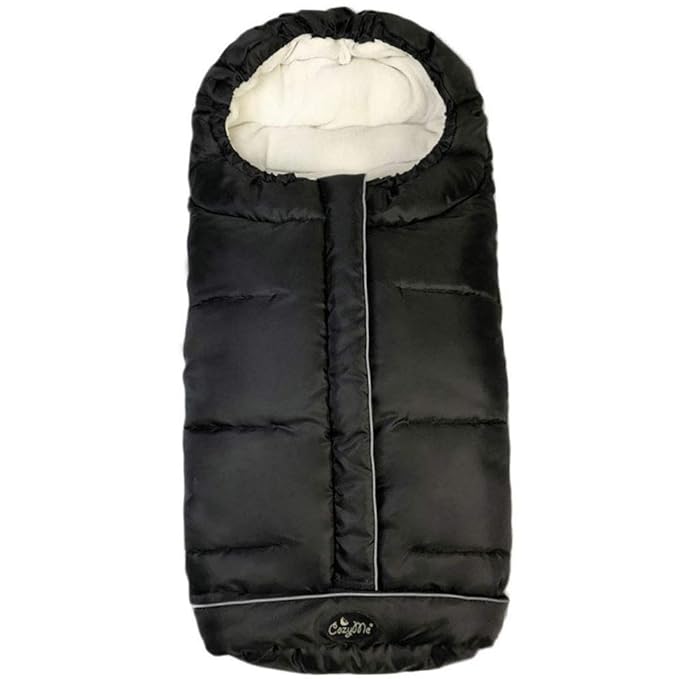Cozy Baby Sleeping Bag, Toddler Stroller Footmuff, 5 Way Zippers Style for Baby Easy in&Out, Extension Cozy Toes Fits Baby Grows, Foldable with Stroller, Multi-Function,Black