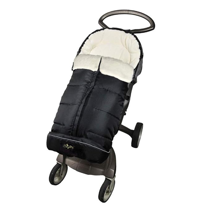 Winter Tour Universal Baby Stroller Footmuff,Waterproof Cozy Warm Pram Bunting Bag,Soft Anti-Kicking Sleeping Nest Foldable with Travel Gears,Black,6-42M Toddler Sleeping Sack