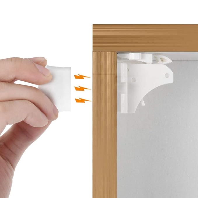 Vmaisi Adhesive Magnetic Locks for Cabinets & Drawers (32 Locks and 4 Keys)