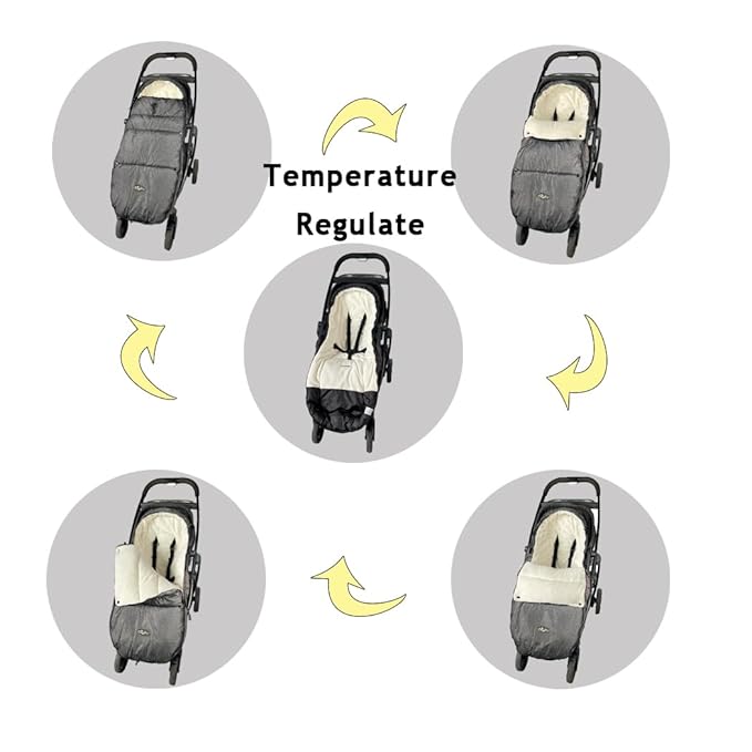 CozyMe Stroller Footmuff - Adjustable Winter Stroller Blanket Evolution for Toddler, Multi Purpose Fleece Lined Warm Hooded Bunting Bag for Baby, Water Repellent | (6M - 4T)