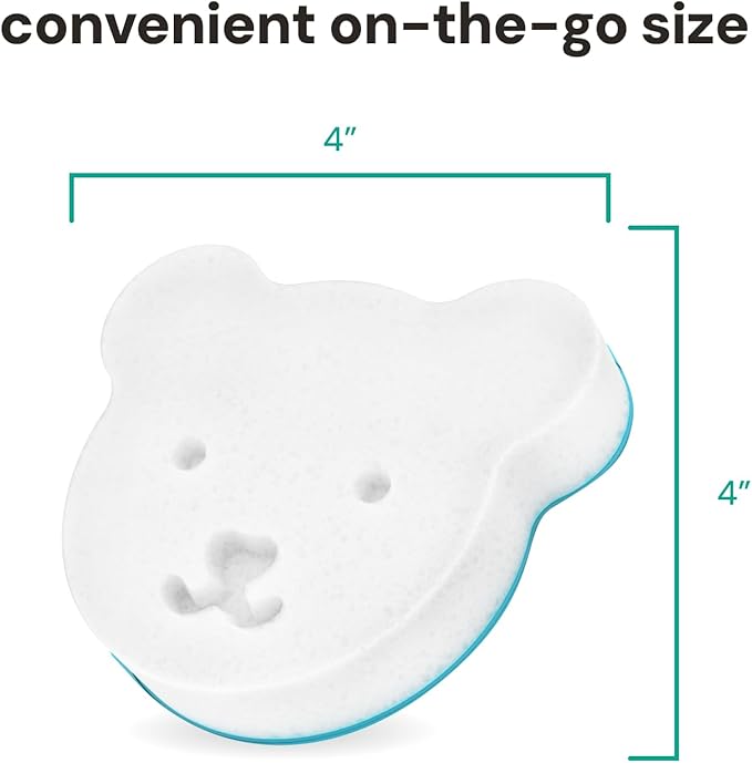 oogiebear Cradle Cap Sponge Replacement Set - Gentle & Effective Baby Scalp Care, Soft Sponge Refills for Cradle Cap Brush, 0+ Months, 6-Pack