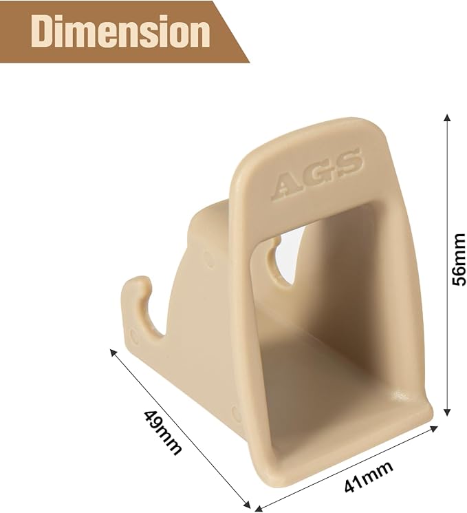 ISOFIX Interface Belt Latch Guide, 2Pcs Car Seat ISOFIX Interface Buckle Fixed Guide Groove Car Seat Bracket Connector (2Pcs Beige)