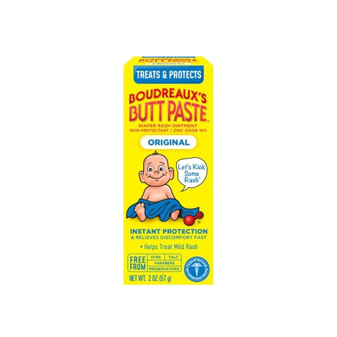 Boudreaux's Butt Paste Diaper Rash Ointment, Variety Pack, Original 16oz, Original 2 oz (2 of each)
