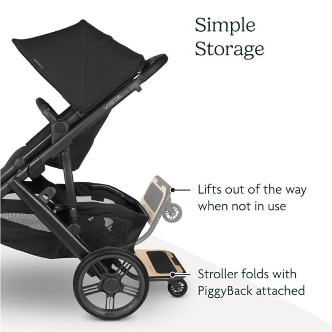 UPPAbaby PiggyBack Ride-Along Board for Vista, Vista V2, and Vista V3 Strollers / Quick Attachment for Children to Stand + Stroll / 55 lbs. Weight Capacity