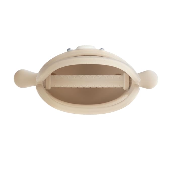 Nuby Silicone Wrist Teething Mitten - Baby Teether Ring - 3+ Months - Provides Teething Relief for Babies and Toddlers - Brown Monkey